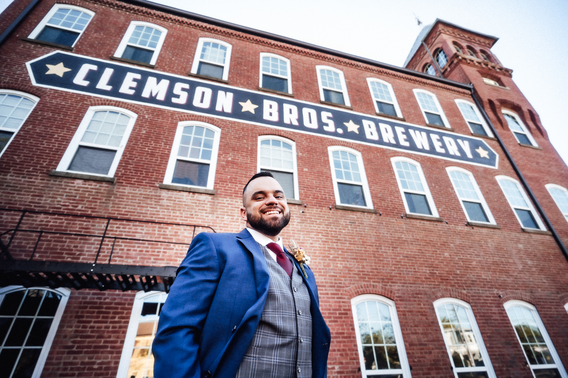 Clemson Brewery Wedding Photographer